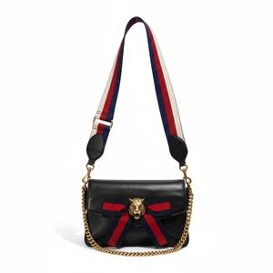 Gucci Animalier Broadway Bow Flap Bag Leather Mini